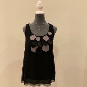 Seven for all mankind silk top, xsm, 100%silk, lined